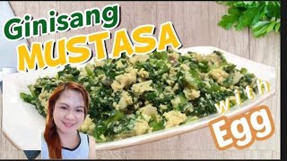 Ginisang Mustasa with Egg  Panlasang Kusina [upl. by Zinnes]