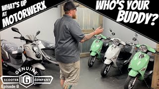 Whos your BUDDY Genuine Scooter Dealer Whats Up at Motorwerx ep8 motorcycle shop vlog [upl. by Emia]