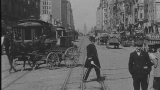 Historic film Market Street 1906 [upl. by Ahsenit422]