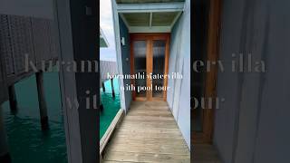 Kuramathi water villa with pool room tour travel shorts maldives water watervilla luxury [upl. by Ahsiekam]