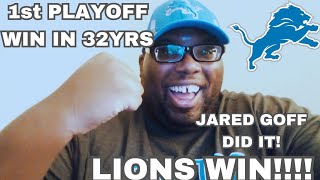 Detroit Lions Beat Rams 2423 FIRST PLAYOFF WIN in 30 Years detroitlions AllGrit [upl. by Mora83]