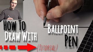 How To Draw With Ballpoint Pen Tutorial [upl. by Sara]