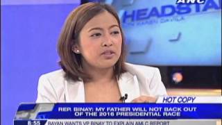 Why VP Binay will not back out of 2016 elections [upl. by Atronna19]