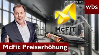 McFit schockt mit Preiserhöhung so bekommt ihr Geld zurück  Anwalt Christian Solmecke [upl. by Letsirhc]