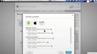 McAfee Intel Security LiveSafe  Adding A Device Part 1 [upl. by Bore]
