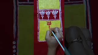 Navratri special hand painted kurti durgapuja fabricpainting art navratri [upl. by Otreblada273]