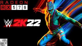 WWE 2K22 Gameplay on core i3 10100f and amd rx 570 [upl. by Shinberg]