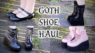 Demonia Goth Shoe Haul w AMI ClubWear  Toxic Tears [upl. by Stav]