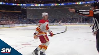 Flames Mikael Backlund Goes Bar Down To Score vs Sabres [upl. by Rollins]