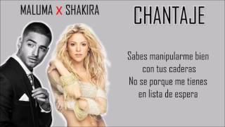 Chantaje  Shakira Ft Maluma LetraLyrics [upl. by Kaela571]