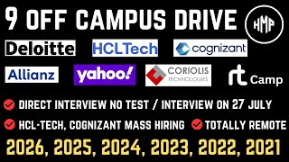 Hcl mass hiring 2024  Cognizant recruitment 2024  Latest off campus hiring  Off campus drive [upl. by Lirbaj]