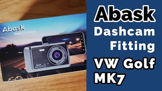 Abask Dash Cam Installation in VW Golf MK7  Volkswagen Golf  DIY Guide [upl. by Wivina]