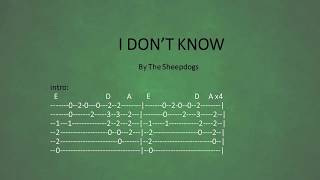 I Dont Know by The Sheepdogs  Easy chords and lyrics [upl. by Fritzsche]