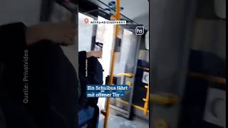 Schulbus fährt mit offener Tür Ärger um Schulbusse im WerraMeißnerKreis hessen [upl. by Publus]