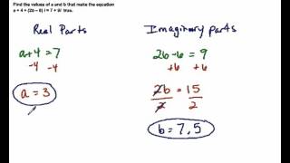 Equate Complex Numbers [upl. by Tanney]