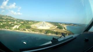 Visual approach to Kefalonia  Cockpit view [upl. by Pavier302]