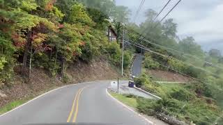 Gatlinburg TN driving  Ski View Dr to Wiley Oakley Dr to Campbell Lead Rd to Parkway Bypass [upl. by Cirderf]