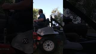 Mower cleaning up the lawn  mowing lawncleanup grass shortvideo [upl. by Carmena]