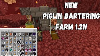 BEST NEW Piglin Bartering Farm for Minecraft Bedrock 121 [upl. by Esenahs]