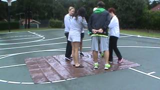 Team building tarp flip breaking down your walls [upl. by Garrot]