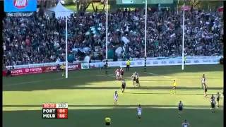 First ever AFL match at Adelaide Oval  Port Adelaide V Melbourne highlights Round 24 2011 [upl. by Adahs]