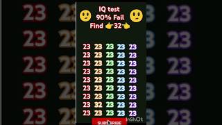 Find 32iq test shorts trindingsshort like and subscribe channel [upl. by Yrocej]