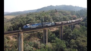 DRONE  TRENS NA CENTRAL DO PARANÁ [upl. by Aicenet]