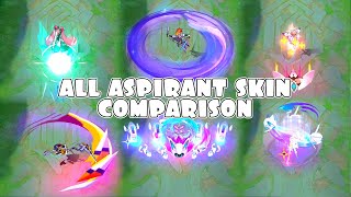 MLBB All 6 Aspirant Skin Comparison [upl. by Rehttam]