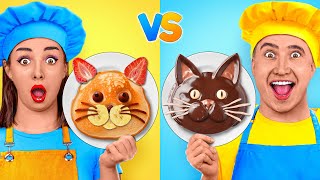 Chocolate vs Pancake Art Challenge by Multi DO Challenge [upl. by Jezabelle928]