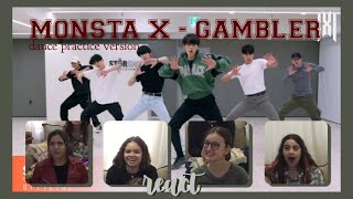 MONSTA X 몬스타엑스  GAMBLER Dance Practice REACTION [upl. by Peacock367]