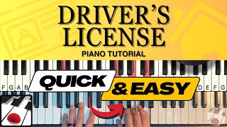 Drivers License EASY Piano Tutorial [upl. by Notle]