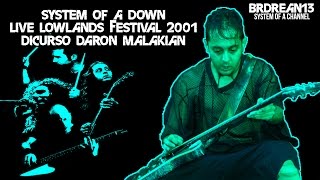 System Of A Down  Discurso Daron Malakian Lowlands Festival 2001 Legendado PTBR [upl. by Noived504]