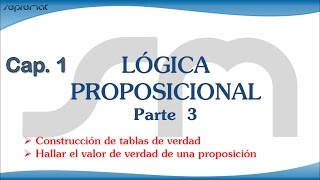 LÓGICA PROPOSICIONAL parte 3 Construcción de tablas de verdad [upl. by Idonah]