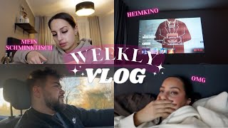 Wir haben ein HEIMKINO 🍿✨ Ordnung im Schminktisch 🤝🏽 AlltagsStuff 💖  Weekly VLOG [upl. by Onitsirc]