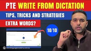 New PTE Write From Dictation Proven Tips Tricks and Strategies  Extra Words Language Academy [upl. by Arikat837]