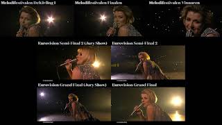 Cornelia Jakobs  Hold Me Closer Eurovision 2022  8Way Live Comparison [upl. by Hareema]