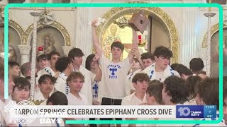 Tarpon Springs celebrates Epiphany cross dive [upl. by Wj]