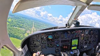 4K Jet Pilot POV  Cessna Citation II Startup Takeoff amp Landing [upl. by Ahserak]