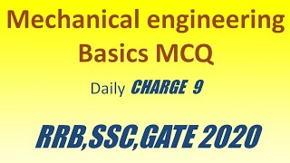 Basics Mechanical engineering MCQ [upl. by Nooj]