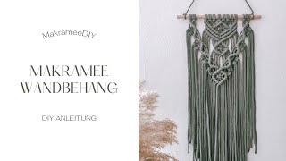 Makramee Muster Wandbehang selber machen  Tutorial Makramee selber machen Anleitung für Anfänger [upl. by Charry]