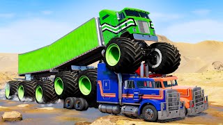 Monster Truck Crashes 32  Beamng drive [upl. by Rexfourd]