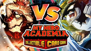 Eijiro Kirishima III Earth VS Kendo Rappa Fire  My Hero Academia CCG Gameplay [upl. by Anilev256]