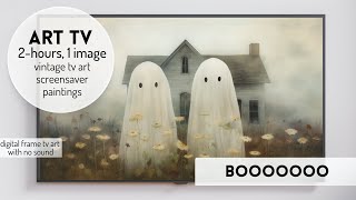 Halloween TV Art Ghost Screensaver Art TV Vintage Gothic Background Spooky Fall TV Frame Ambiance [upl. by Neillij]