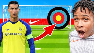 RONALDO FOOTBALL TARGET CHALLENGE vs FAMILY [upl. by Ahsieyn]