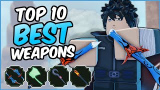 Top 10 BEST Weapons in Shindo Life  Shindo Life Weapon Tier List [upl. by Jamin]