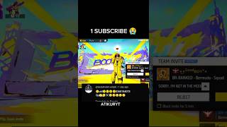 Nob SUBSCRIBER FREE FIRE REACTION ATIKURYT  reaction shorts game garenafreefire [upl. by Furr]