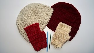 Heklane kape i rukavice Crochet hats and gloves [upl. by Devona]