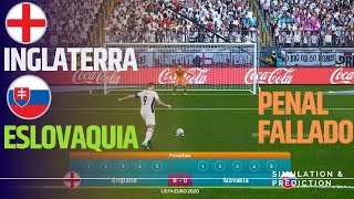 Penaltis ⚽ Inglaterra  Eslovaquia 🏆 EURO 2024  simulación de videojuego [upl. by Leonanie805]