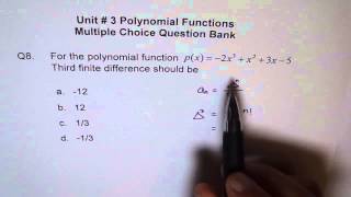 Relation between Leading Coefficient and Its Finite Difference in a polynomial Q8 [upl. by Clayson389]