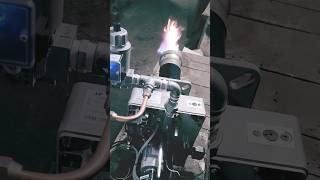 baltur burner testing on gas pilot and main flame burner baltur pilot main flame [upl. by Eciened]